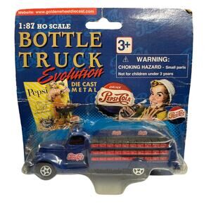 VTG GoldenWheel Diecast Pepsi Cola '38 Bottle Truck Evolution Replica 1:87 Scale